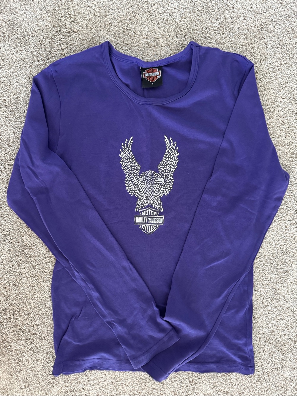 Harley-Davidson Purple Eagle Tee with Silver Graphic